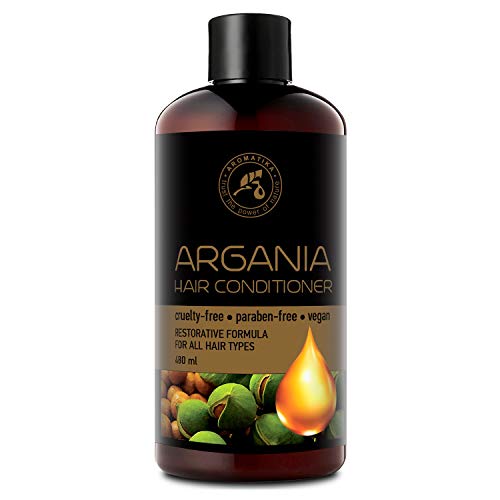 Argan Acondicionador para Cabello 480ml - Conditioner - Argán Natural & Aceite de Oliva para Todo Tipo de Cabello - Fórmula Reparadora - Cuidado del Cabello - Sin Sulfato - Sin Parabenos