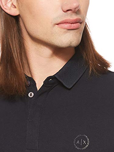 Armani Exchange Elegance Polo, Azul (Navy 1510), X-Small para Hombre