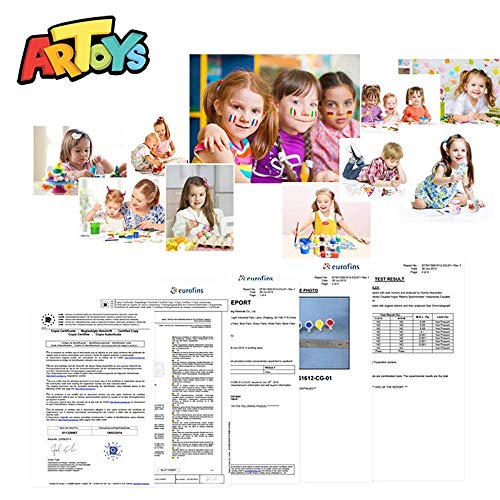 ARTOYS Set de Pintura Niños,123 Piezas Caja de Madera con Set artístico,lápices de Colores,Marcadores,Pintura Acrílica,Acuarelas,Pasteles,Regalos Niños para Navidad,año Nuevo,cumpleaños,Colegio