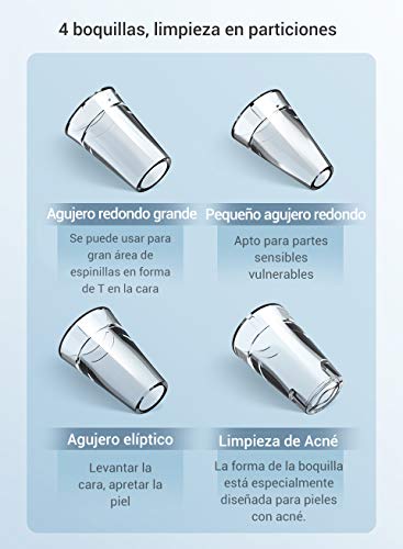 Aspiradora eléctrica MIJIA InFace Blackhead Remover con 2 modos para mujeres Hombre Cara Nariz Limpieza profunda