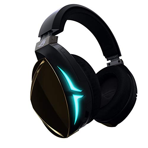 Asus ROG Strix Fusion 500 - Auriculares gaming con iluminación RGB sincronizable entre auriculares que puedes controlar desde la app, DAC ESS de alta fidelidad, amplificador y sonido 7.1 virtual