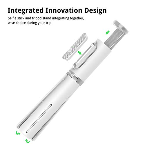 ATUMTEK Palo Selfie Trípode Bluetooth, Mini Extensible 3 en 1 Selfie Stick de Aluminio con Mando a Distancia Inalámbrico 270° Rotación para iPhone 11/XS MAX/XS/XR/X/8 Plus/8, Samsung, Xiaomi y Más