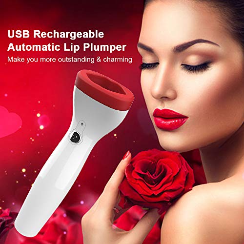 Aumentador de Labios, Anself USB Recargable Automático Lip Plumper Electric Mejorador de Labios Completo Dispositivo de Mejora de Labios de Silicona Rellenos de Labios