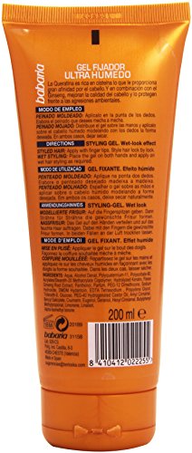 Babaria - Fijación natural - Gel fijador ultra húmedo - 200 ml