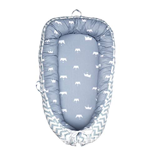 Baby Nest Cojín Cocoon, Vaina De Dormir De Cunas Suaves para Dormir, Poddle Acolchado De Algodón 3DPP - Diseño De Correa De Cama, Lavado A Mano Desmontable (0-12 Meses De Uso del Bebé)