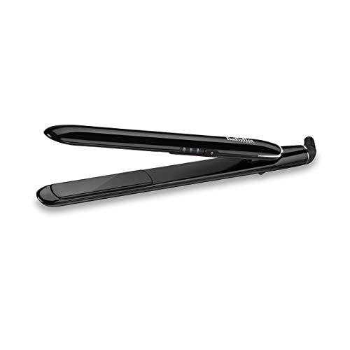 BaByliss ST255E Planchas de pelo con placas flotantes de cerámica con turmalina, 3 temperaturas 180ºC, 200ºC y 230ºC, calentamiento instantáneo, apagado automático, cable giratorio 2 m