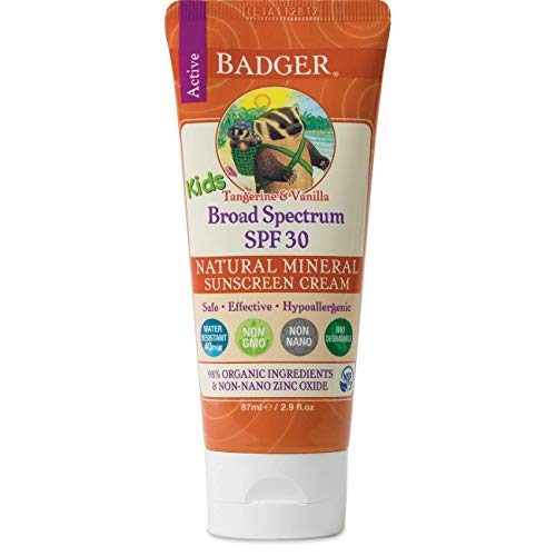 Badger Balm SPF 30, protector solar en crema para niños, 2,9 oz.