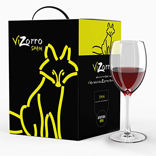 Bag in Box 3L I Vino Tinto Recomendado caja de vino tinto con grifo I Uvas Seleccionadas ? - Vino de la Tierra de Castilla y León Con un Sabor Suave , Agradable y Vivo I Vizorro Tinto Tempranillo