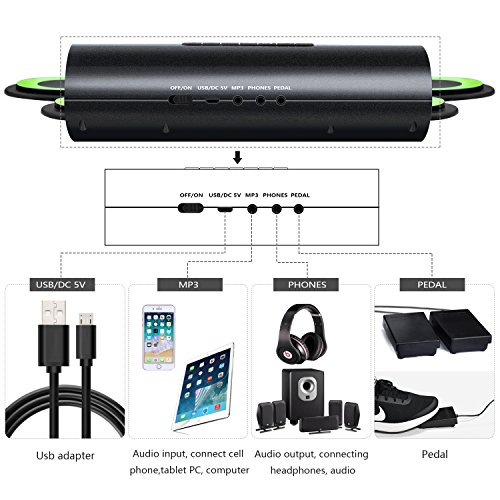 Batería Electrónica, Drum Set, bonrob Roll Up de batería Midi Drum Kit con auriculares y altavoces integrados Drum Pedals y baquetas, hasta 10St. Parte tiempo, regalo de Navidad para niños BM001