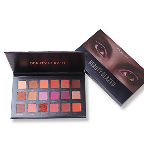 Beauty Glazed Paleta De Sombras De Ojos Profesionales - Paleta Maquillaje - Altamente Pigmentados 18 Colores Brillantes y Mate