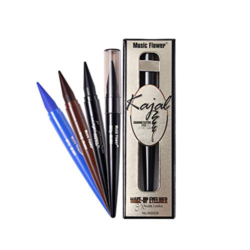 Beito 1PC Colorido Eyeliner High Pigmented Eyeliner Lápiz delineador de ojos a prueba de agua Ceja Pluma Herramienta de maquillaje Punta de fusión para línea precisa (azul)