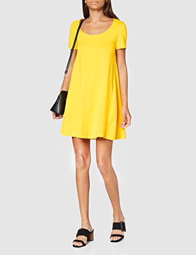 Benetton Vestito Vestido, Amarillo (Giallo 3n7), X-Small para Mujer