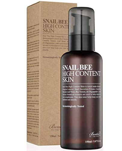 Benton Snail Bee High Content Skin, Tónico Facial Hidratante Antiarrugas, Antimanchas - 150 ml.