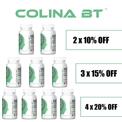 Bestme Colina Bt ✔ Bitartrato de Colina 250 Mg. Nootrópico Natural para la Memoria y Concentración . Nutriente Esencial Precursor de la Acetilcolina . Alta Biodisponibilidad. 60 Cápsulas