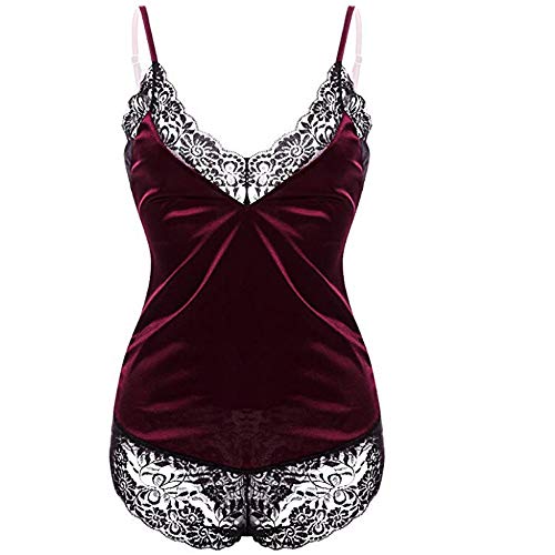 BHYDRY Panties Sexy Lace Underwear,Dormir Vestido Interior Cordón Mujeres,Sujetador Deportivo para Mujer Pijamas, Moda Sexy Cordón Ropa Interior Más tamaño Uniformes Tentación Ligas