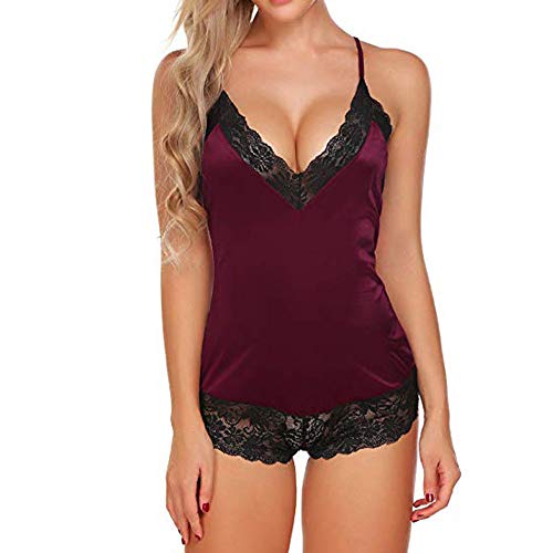 BHYDRY Panties Sexy Lace Underwear,Dormir Vestido Interior Cordón Mujeres,Sujetador Deportivo para Mujer Pijamas, Moda Sexy Cordón Ropa Interior Más tamaño Uniformes Tentación Ligas