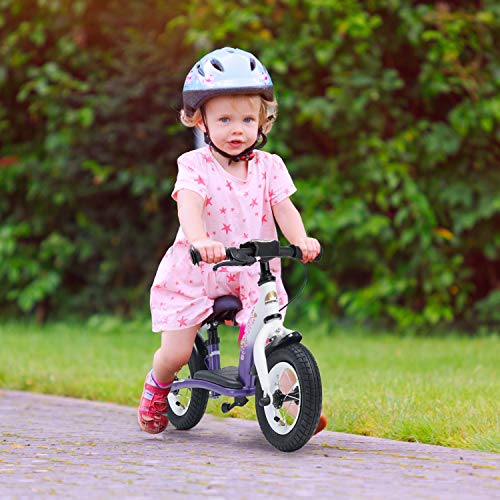 BIKESTAR Running Balance Bike para niños de 2 años con neumáticos de Aire y Frenos | 10 Pulgadas Classic Edition | Flamingo Pink & Diamond White