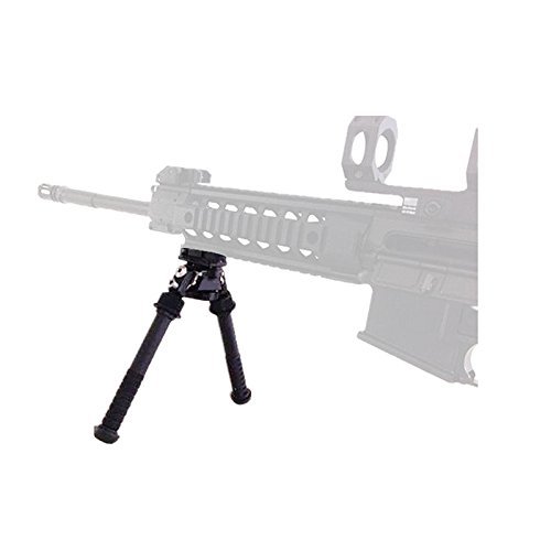 Bípode libre para rifle V8 de Cyberdax, Táctica CNC QD, riel Picatinny, Super Duty, plegable, 16,5 cm - 24,4 cm aprox., ajustable, Negro
