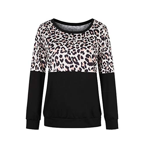 Blusas Mujer Talla Grande, Gusspower Sudaderas de Leopardo Casual O Cuello Ropa en Oferta Camisetas Manga Larga Tops de Fiesta Abrigos de Mujer Primavera otoño Gusspower