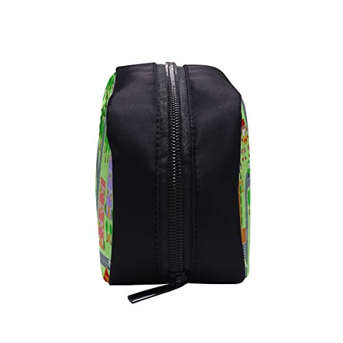 Bolsa de maquillaje básica Mapa de la ciudad Bolsa de maquillaje para adolescentes clara y simple Bolsa de aseo para niños Bolsa de maquillaje Cheer Bolsas de cosméticos Estuche multifunción Bolsa d