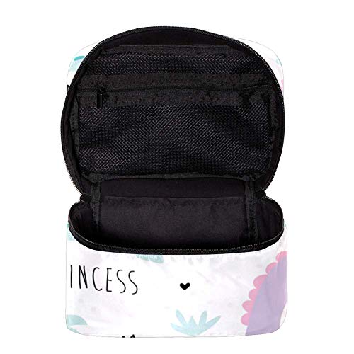 Bolsa de maquillaje con patrón de cupcakes, organizador de almacenamiento de cosméticos, bolsa de aseo de viaje con asa, brochas de maquillaje, soporte para lápiz labial