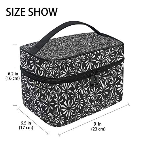 Bolsas de cosméticos Travel Makeup Cosmetic Bags Camomile Pattern Background Toiletry Bags Makeup Suitcase For Women Travel Daily Carry