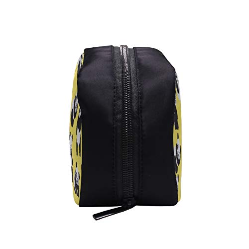 Bolso cosmético básico Panda lindo en patrón amarillo Bolso de viaje para mujer Bolso de viaje perfecto Bolso de mano de moda para hombre Bolsas de cosméticos Estuche multifunción Bolsas de cosmético