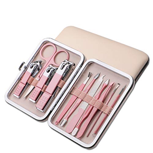 BOROK Set De Manicura Kits De Herramientas De Arte De Uñas para Pies con Pedicura,Marca Calidad Pieza Manicure Pedicure Grooming Kit Set Finger & Toe Nail Clipper Análisis De Cara Y Uña por Cortaúñas