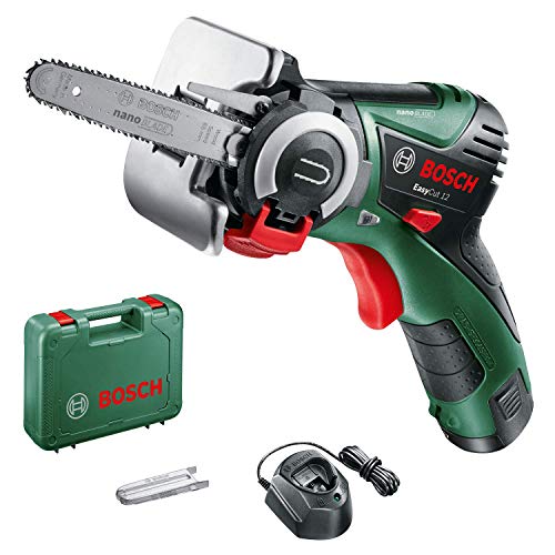 Bosch EasyCut 12 - Sierra a batería con tecnología NanoBlade (12V, hoja de sierra, 1 batería 12V 2,5Ah, cargador y maletín)