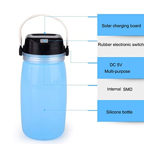 Botella Agua Niños Solar Resplandor Cargada Gel De SíLice Plastico Plegable Cantimploras Explorador Camping Y Botellas De Agua