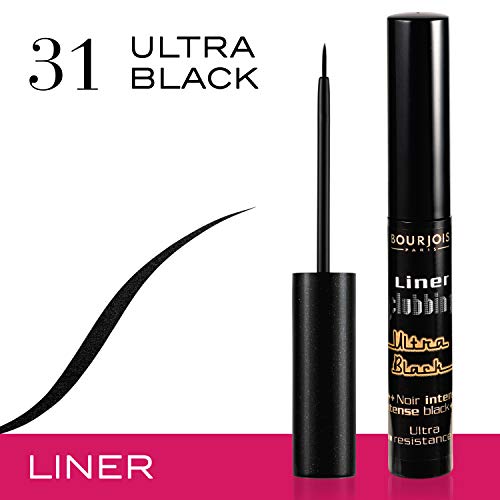 Bourjois Liner Clubbing Eyeliner 31, Negro (Ultra Black), 4ml