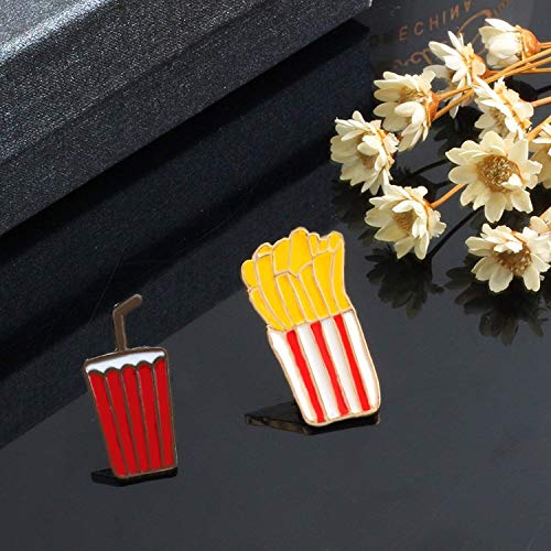 Bowen Jimmy Bread Hamburger Fries Pizza For Women Jackets Lapel Pins Omelette Popcorn Cartoon Fast Food Enamel Pin,Pizza2