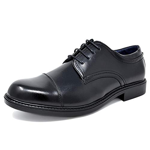 Bruno Marc Downing-01 Zapatos de Cordones Oxfords Vestir Derby para Hombre Negro 48 EU/14 US