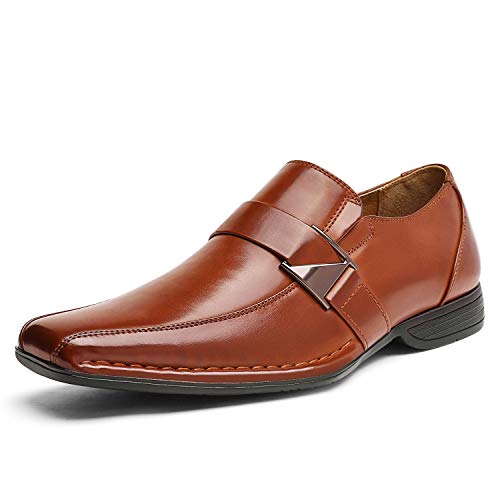 Bruno Marc Giorgio-3 Hombre Mocasines de Vestir Flexibles Cómodos Zapatos Marrón 43 EU/10 US