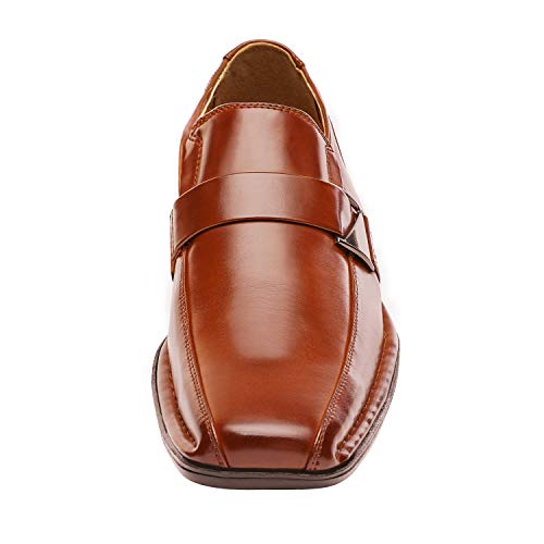 Bruno Marc Giorgio-3 Hombre Mocasines de Vestir Flexibles Cómodos Zapatos Marrón 43 EU/10 US