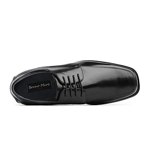 Bruno Marc Goldman-01 Zapatos de Cordones Vestir Negocios Clásicos para Hombre Negro 47 EU/13 US