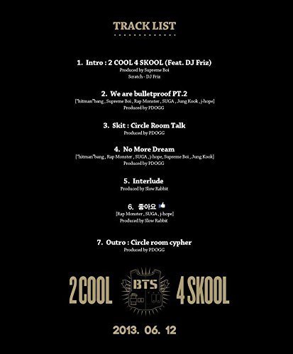 BTS Single Album - [ 2 Cool 4 Skool ] CD + Photobook + FREE GIFT / K-POP Sealed