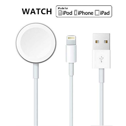 Cable magnético actualizado del cargador de reloj de la versión 2019 para iWatch 5/4/3/2/1, cable de carga inalámbrico 2 en 1 competitivo con Apple Watch Series 5/4/3/2/1 y iPhone 11 Max Pro/XR /XS