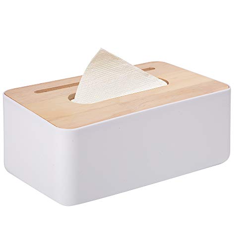 Caja de Pañuelos Soporte de pañuelos Creative Deco Caja Pañuelos Papel Dispensador de Toallas de Papel Caja del Tejido Rectangular Multifunción para la oficina en casa baño decoración de Automotive