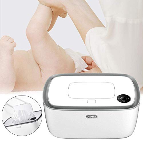 Caja de Toallitas para Bebé, Baby Wipes Calefactor Caja De Calentamiento Toallitas Calentador Máquina De Toalla Húmeda Caja De Tejido De Desinfección 24 Horas Temperatura Constante De 40 Grados