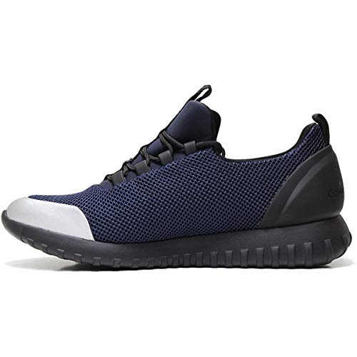 Calvin Klein Jeans Ron Mesh - Zapatillas bajas para hombre, estilo metal pulido, (azul marino), 41 EU