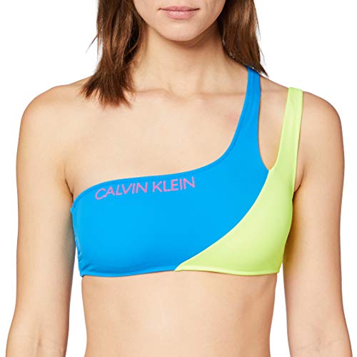 Calvin Klein One Shoulder Bandeau Pijama, Azul (Diva Blue CEU), Small para Mujer