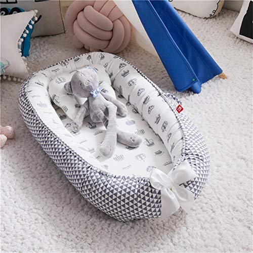 Cama Para Bebé ReciéN Nacido, Cama Con Amortiguador, SillóN Reclinable PortáTil Multifuncional CóModo, Suave, Transpirable, Desmontable, Corona, 0-36 Meses