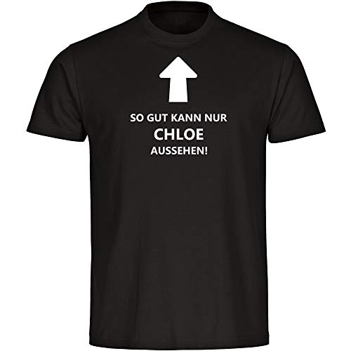 Camiseta infantil con texto en alemán "So gut kann nur Chloe" 128 hasta 176 Negro 152 cm