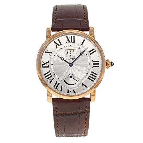 Cartier Rotonde de Cartier esfera de plata 18kt oro rosa reloj para hombre W1556252