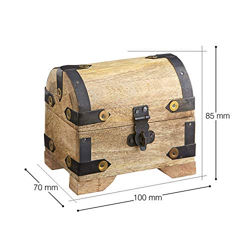 Casa Vivente Cofre para Hombres y Mujeres de Madera Clara 60 Cumpleaños Largo 10 cm Ancho 7 cm Alto 8,5 cm