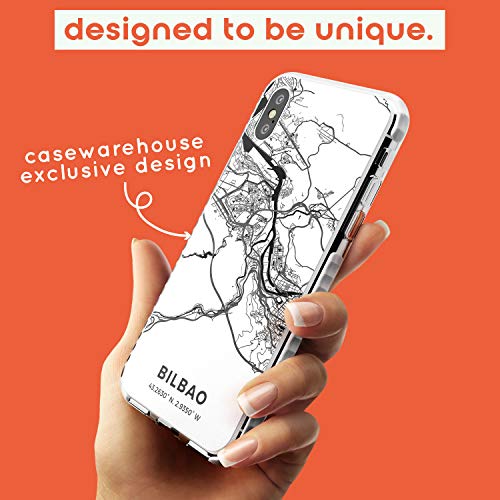 Case Warehouse Mapa de Bilbao, España Impact Funda para iPhone XR TPU Protector Ligero Phone Protectora con Viaje Pasión De Viajar Europa Ciudad Calles