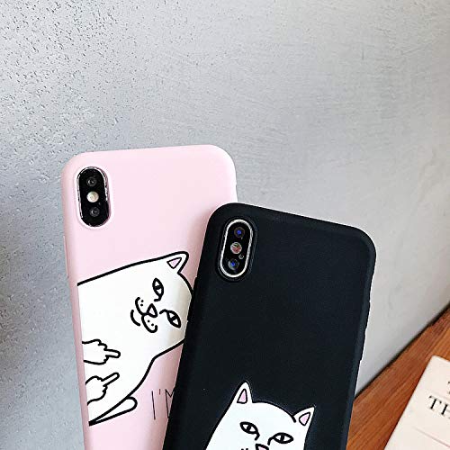 Casos de teléfono de Silicona para Samsung Galaxy S10 S10E S9 S8 Plus S7 S6 Cubierta del Borde del Gato Lindo para 9 8 Caso Suave,Rosa,S7 Samsung Note