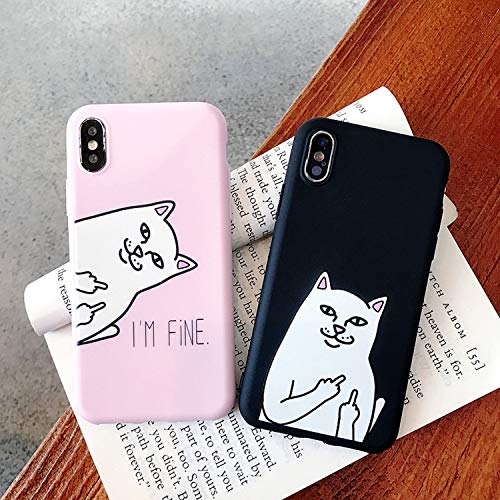 Casos de teléfono de Silicona para Samsung Galaxy S10 S10E S9 S8 Plus S7 S6 Cubierta del Borde del Gato Lindo para 9 8 Caso Suave,Rosa,S7 Samsung Note