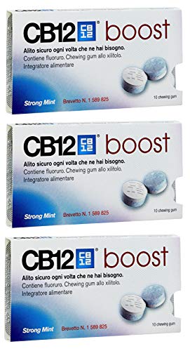 CB12 Boost Sugar Free Gum - Strong Mint (3) by CB12